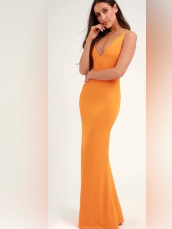 Lulus Dresses & Skirts - Lulu's Melora Orange Sleeveless Maxi Dress - size small